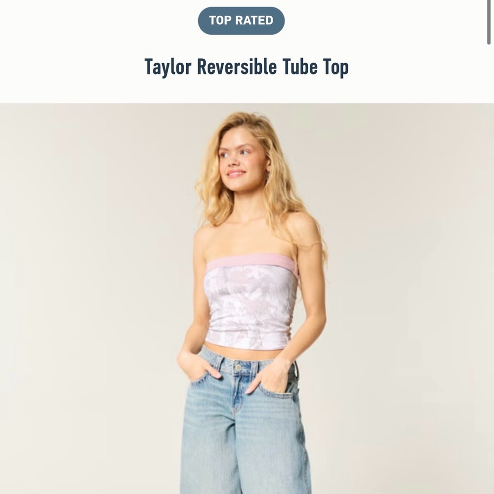 HOLLISTER Taylor Reversible Tube Top - Light Pink Camo